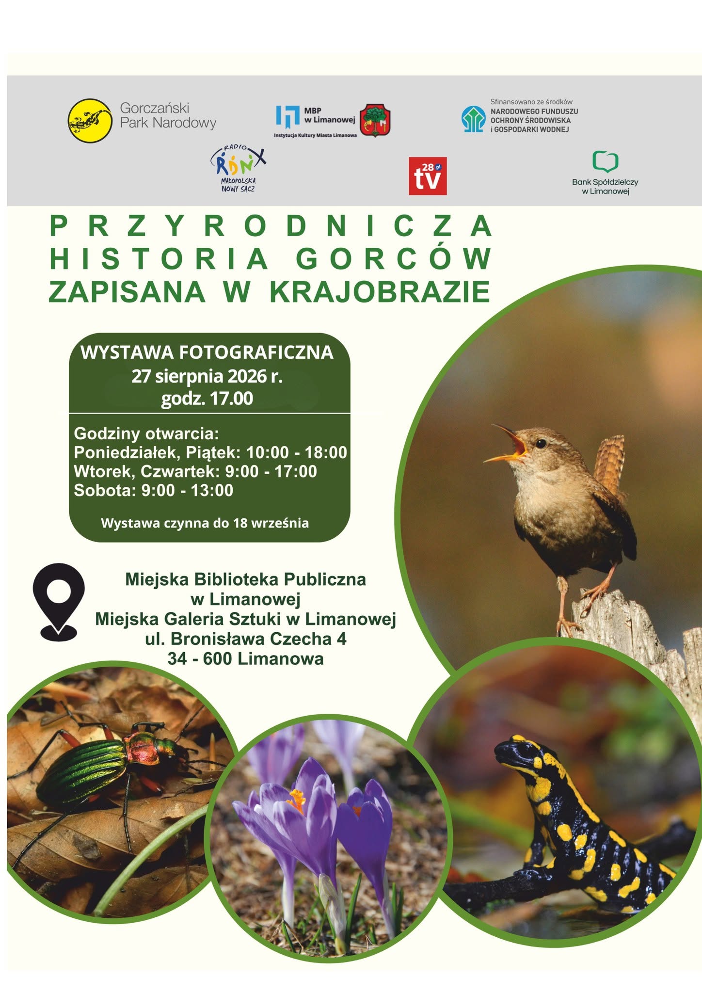 „Przyrodnicza historia Gorców zapisana w krajobrazie”. Zaproszenie na otwarcie wystawy