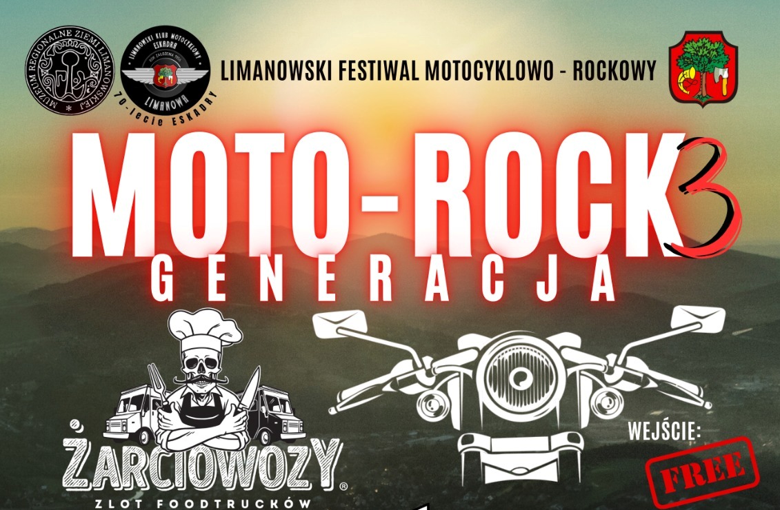 W imieniu organizatorów zapraszamy na MOTO-ROCK GENERACJA 3. To już w najbliższy weekend