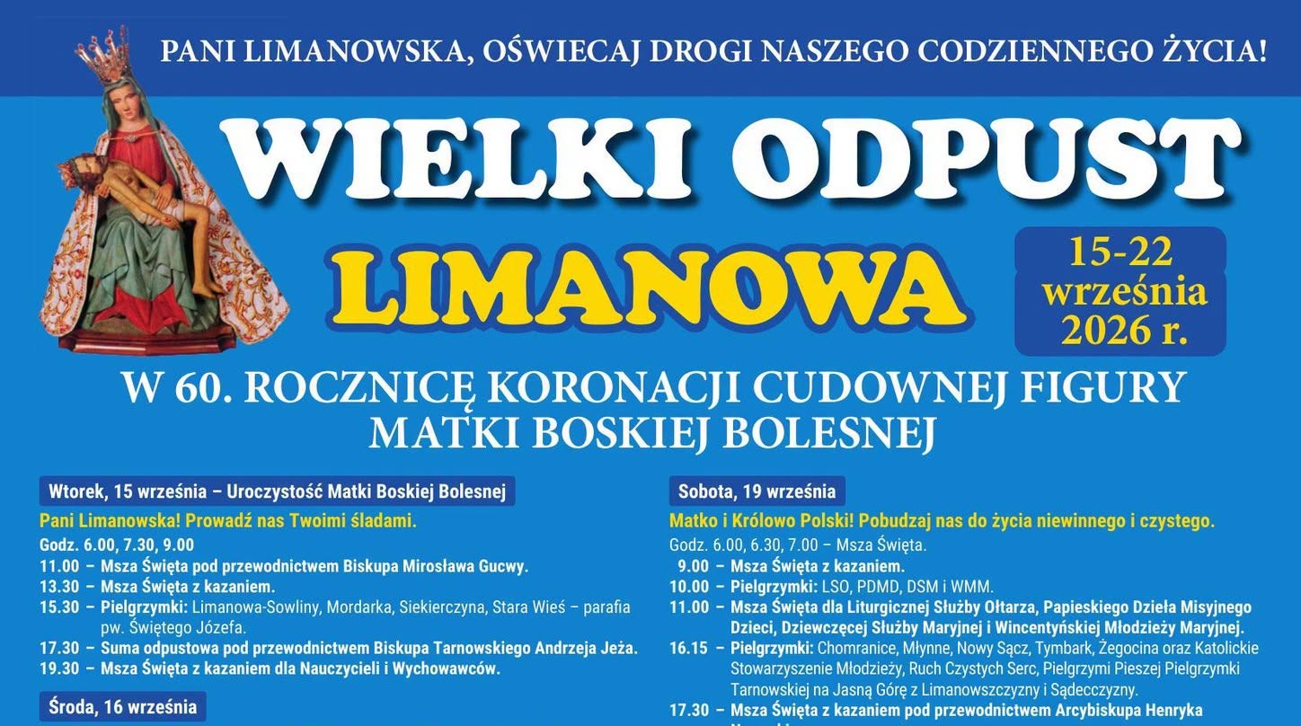 Program Wielkiego Odpustu w Limanowej