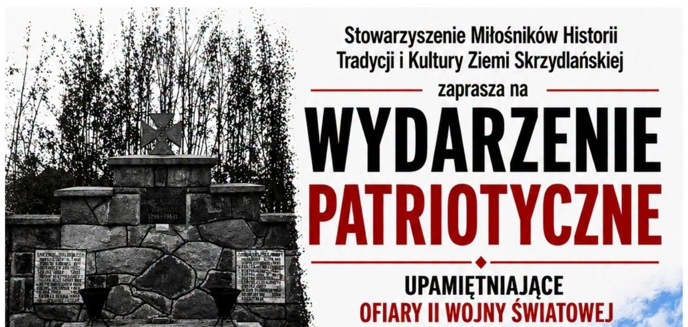 Zaproszenie na patriotyczne wydarzenie w Skrzydlnej