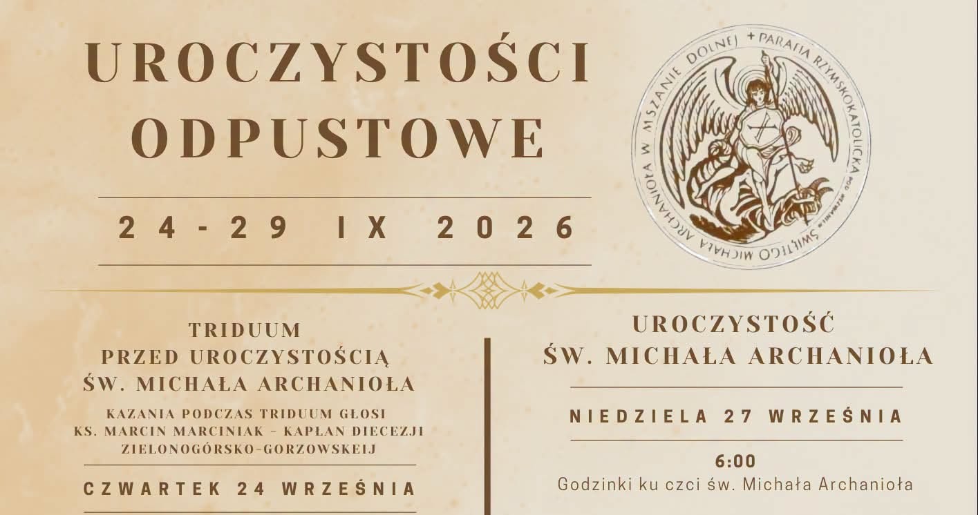 Mszana Dolna. Uroczystości odpustowe ku czci św. Michała Archanioła – patrona miasta