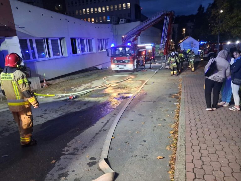 Limanowa. Poranny pożar na ternie kompleksu szpitala